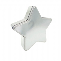 Star Shaped Christmas Gift Tin Box Can