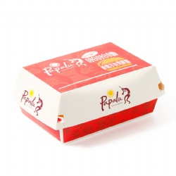 White Kraft Paper Hamburger Box