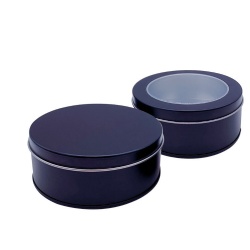 Round Clear Window Tin Box