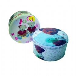 Round Cookie Tin Box